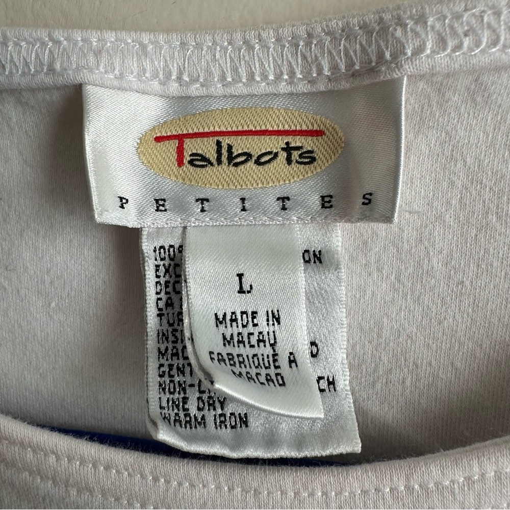 Talbots American Cottage Graphic Embroidered Tee - Picture 3 of 5